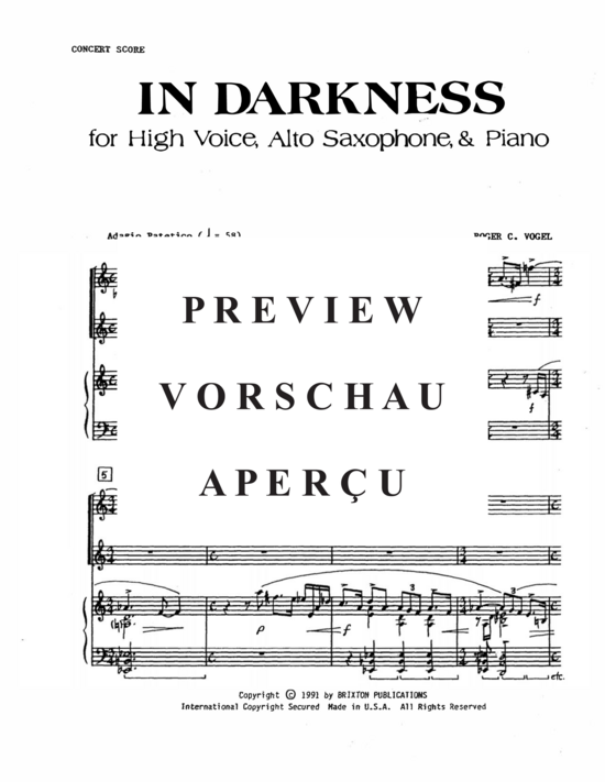 Product gallery: Page 5 of 21 In Darkness Sopran/Tenor, Altsaxophon und Klavier), , (