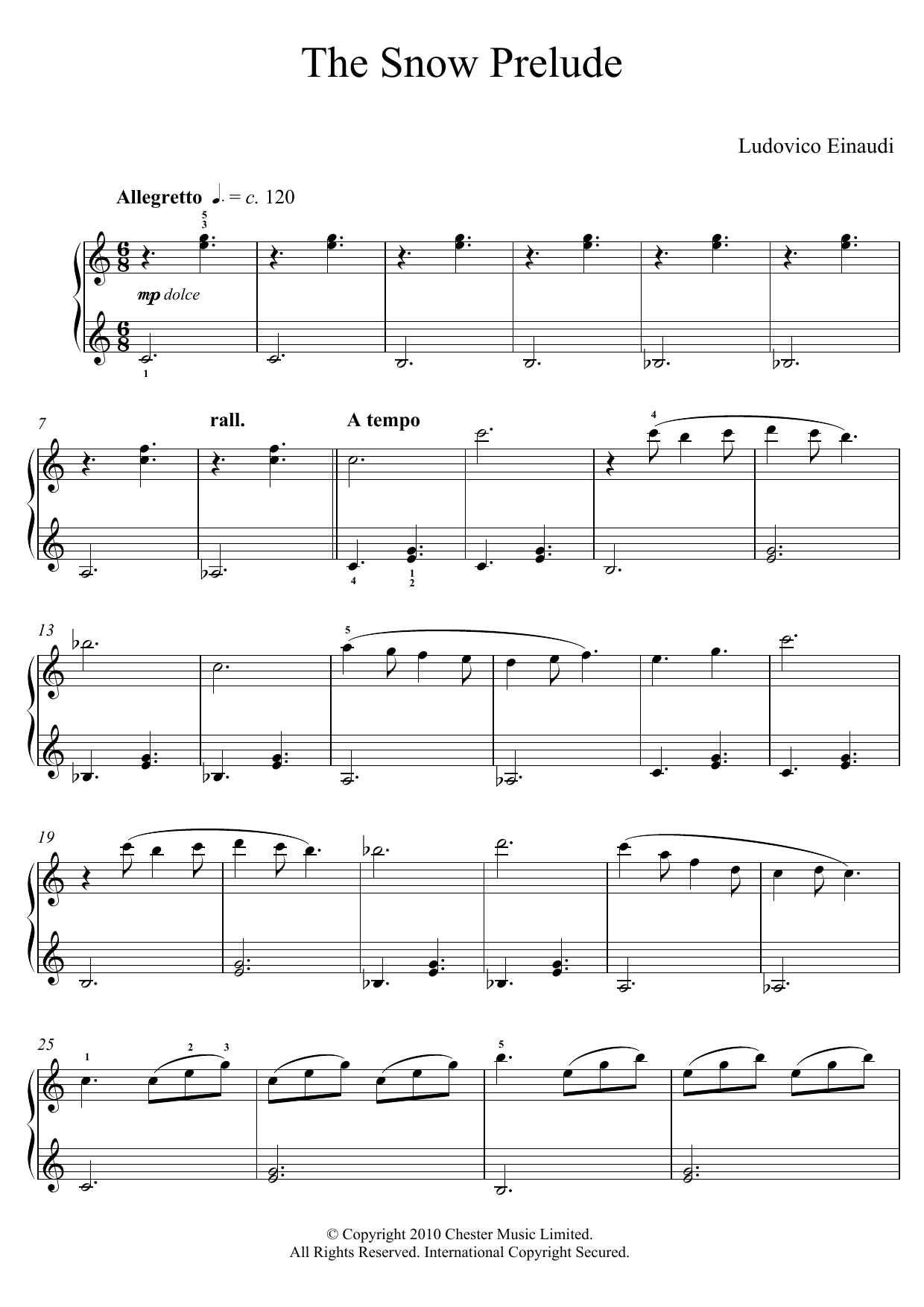 Product picture to: The Snow Prelude No. 3 In C Major