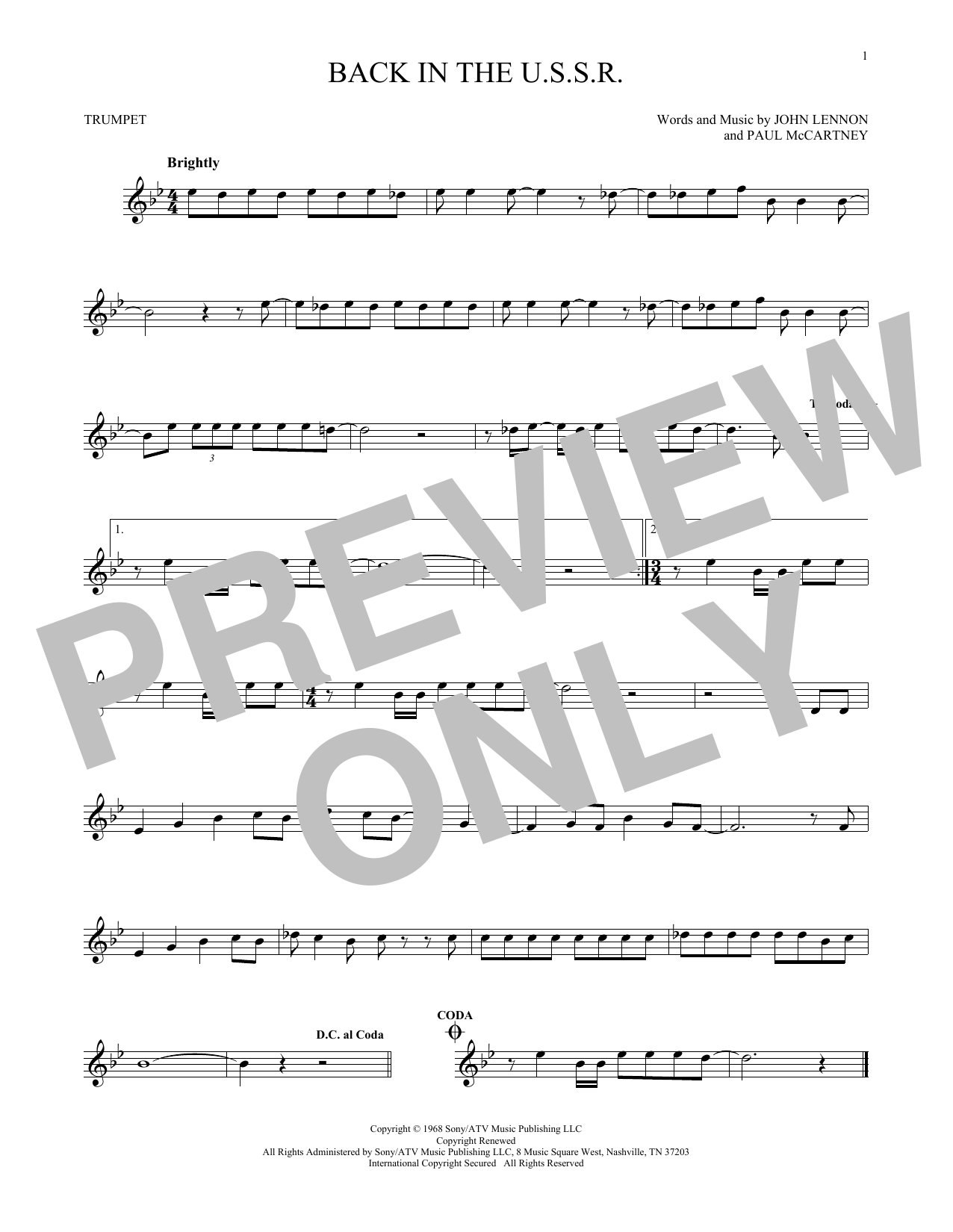 Produktgalerie: Seite 1 von 1 Back In The U.S.S.R., The Beatles, Trompete
