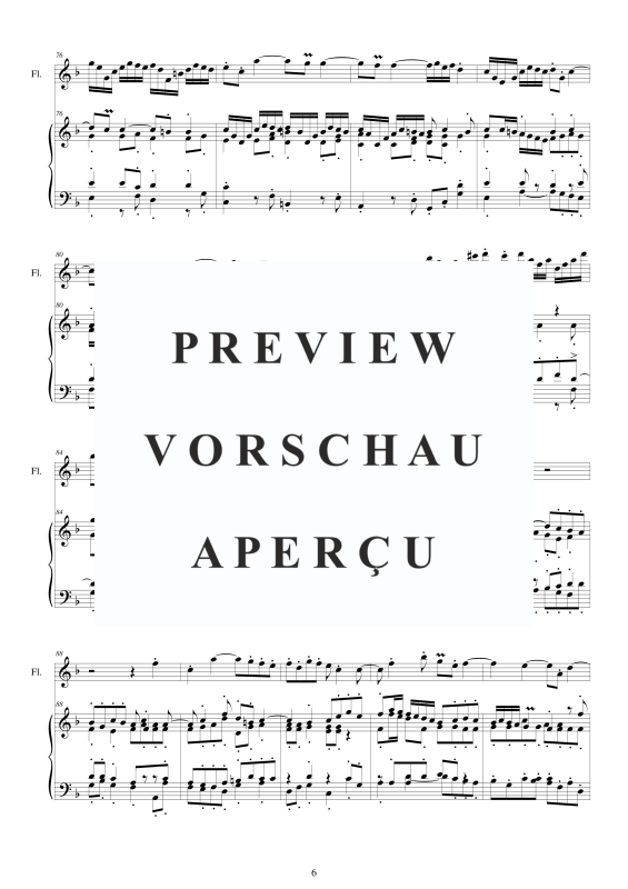 Produktgalerie: Seite 7 von 11 Flute Concerto No.2 in F-Dur Op.5, , Querflöte Solo und Klavier/Cembalo