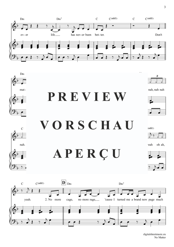 Produktgalerie: Seite 4 von 7 No Matter, Radics, Jack, Gesang mit Klavierbegleitung