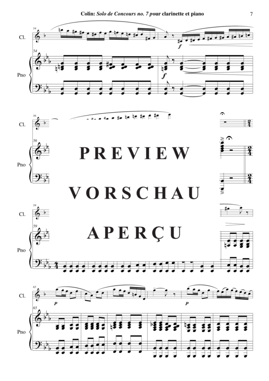 Product gallery: Page 19 of 21 Solo de Concours no. 7 , Colin, Charles (1862-1881)/Wehage, Paul Arr., (clarinet in Bb + piano)
