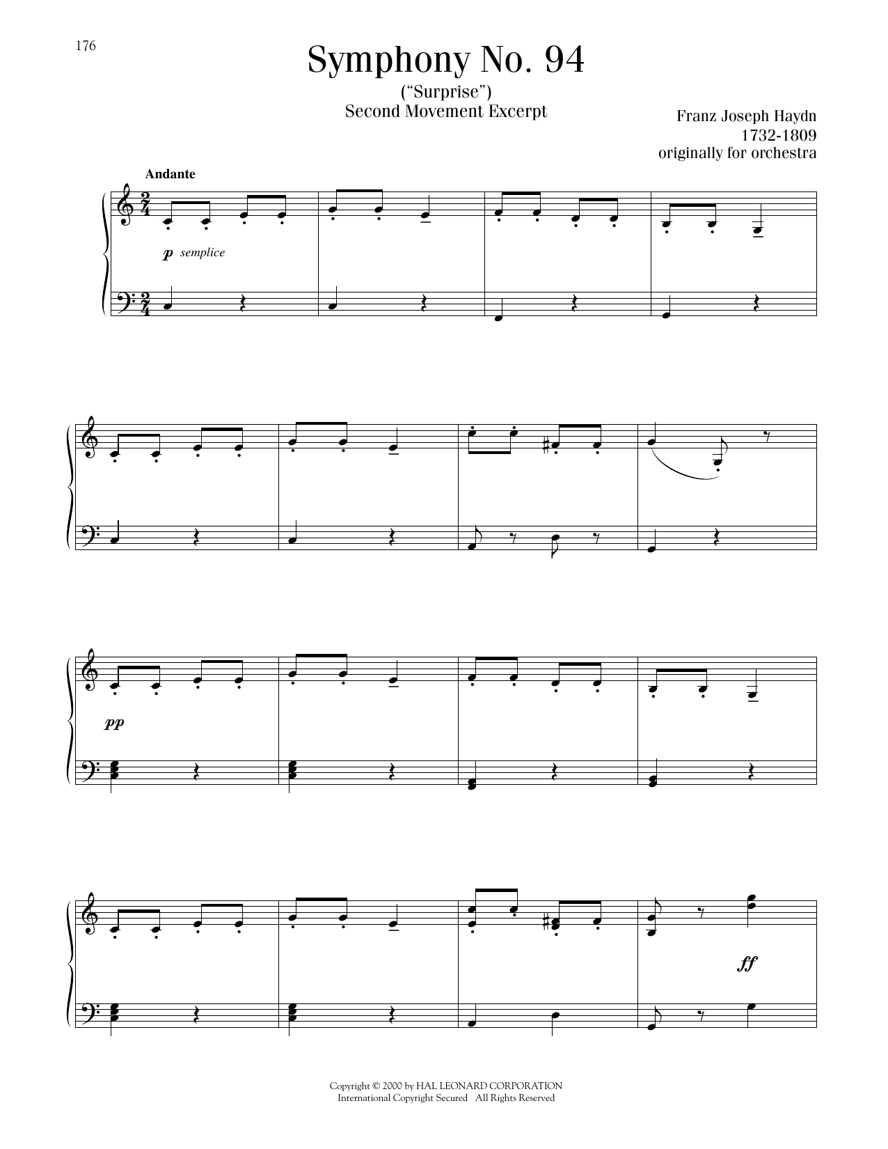 Product picture to: Symphony No. 94 In G Major ("Surprise"), Second Movement Excerpt