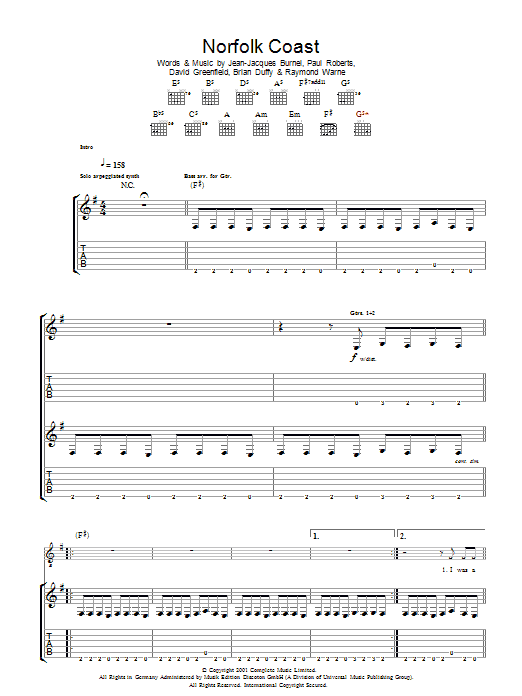 Produktgalerie: Seite 1 von 1 Norfolk Coast, The Stranglers, Gitarre