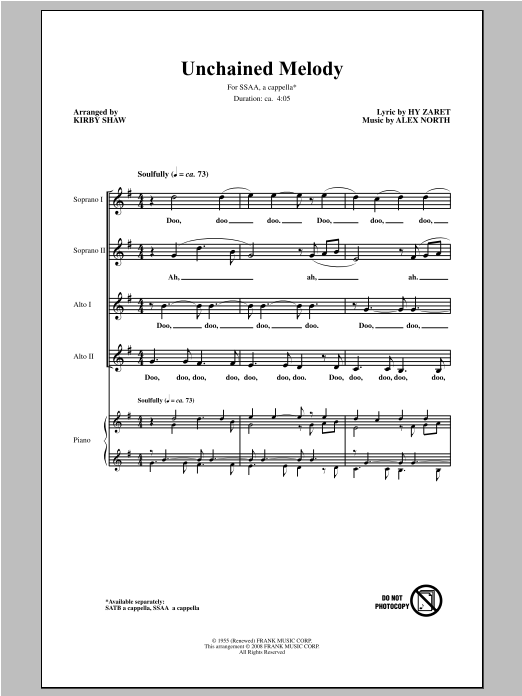 Produktgalerie: Seite 1 von 1 Unchained Melody (Arr. Kirby Shaw), The Righteous Brothers, Chor