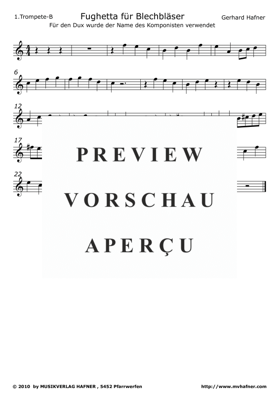 Produktgalerie: Seite 7 von 11 Fughetta für Blechbläser, , (Blechbläser Quartett)