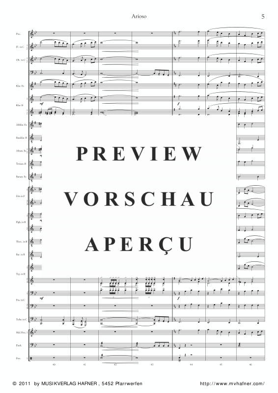gallery: Arioso - Kantate BWV 156, , (large wind orchestra)