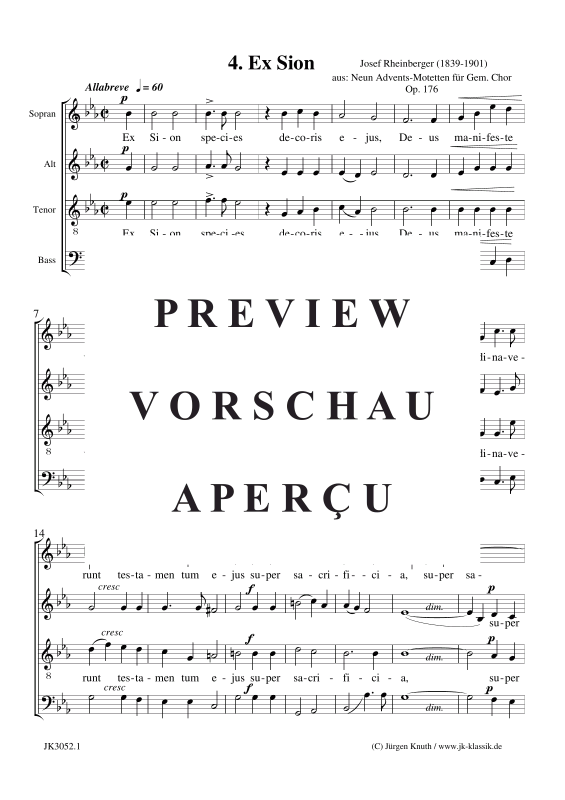 Produktgalerie: Seite 2 von 4 Ex Sion (Nr.4 aus: Neun Advents-Motetten Op.176), , Gemischter Chor