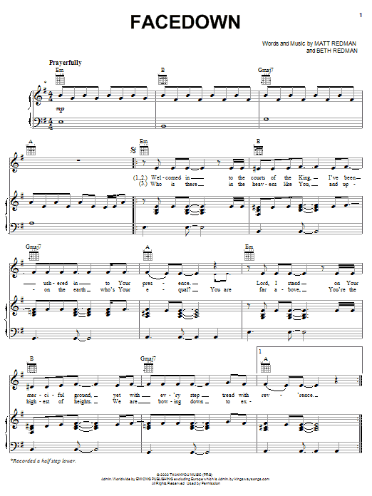 Produktgalerie: Seite 1 von 1 Facedown, Matt Redman, Gesang, Gitarre, Klavier