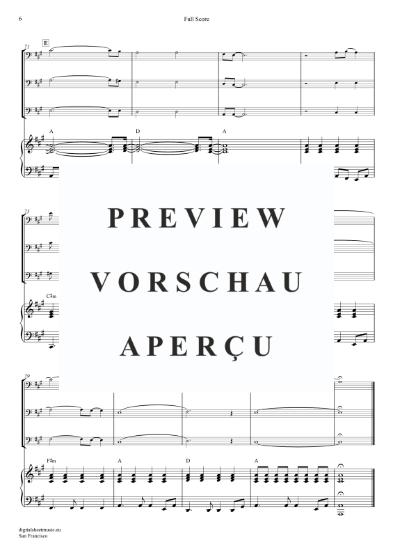 Produktgalerie: Seite 7 von 11 San Francisco, McKenzie, Scott, (Posaunen Trio + Klavier)