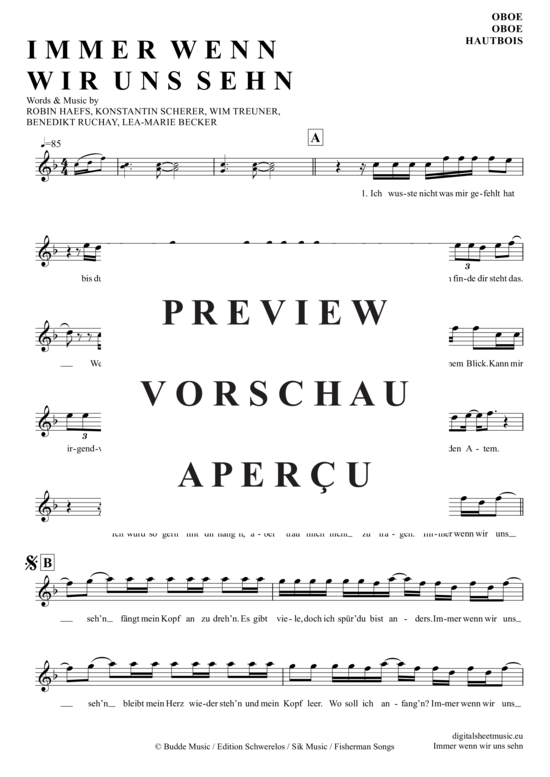 Produktgalerie: Seite 2 von 4 Immer Wenn Wir Uns Sehn , LEA und Cyril, (Oboe)