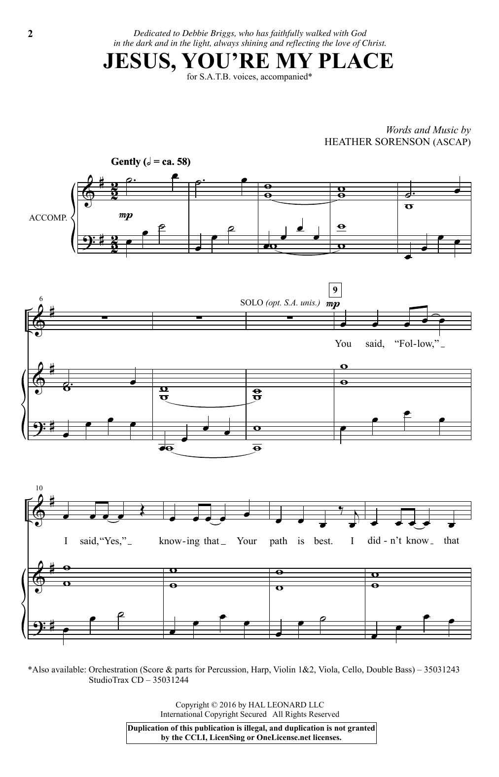 Produktbild zu: Jesus, You're My Place