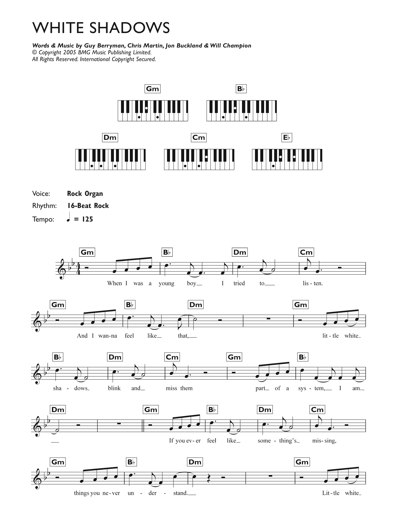 Product picture to:  White Shadows - Coldplay