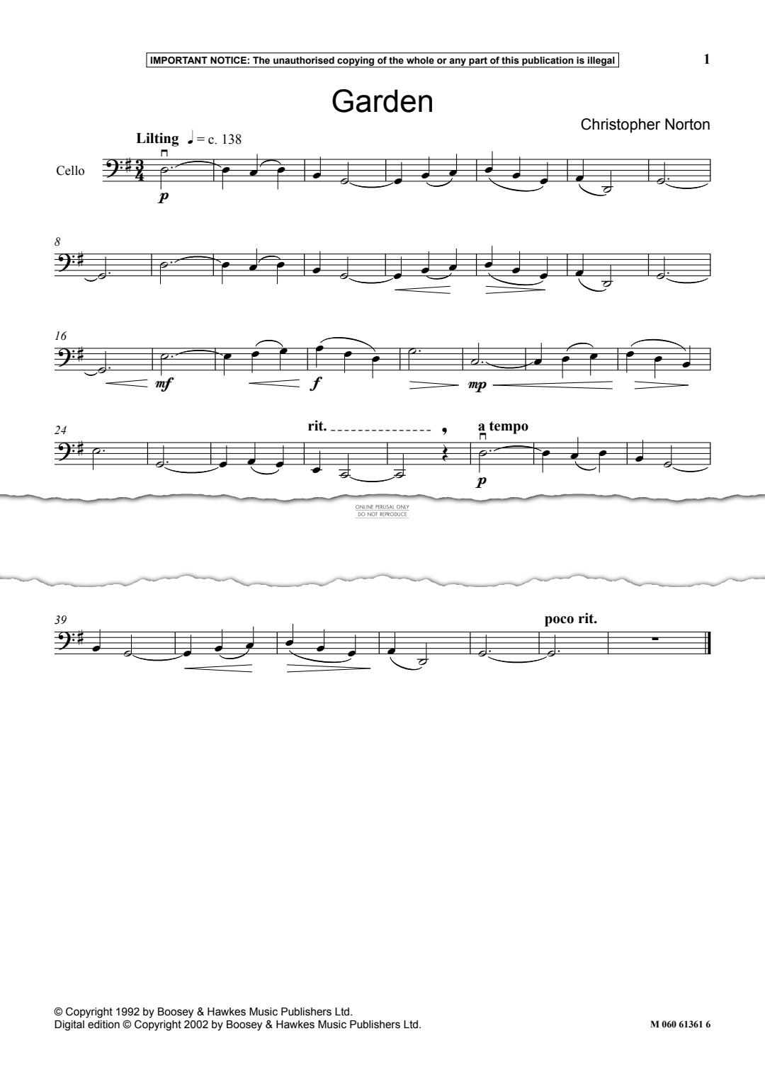 Produktgalerie: Seite 1 von 1 Garden, Christopher Norton, Klavier, Violoncello