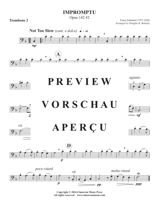 Product gallery: Page 6 of 8 Impromptu , , (Trombone quartet)