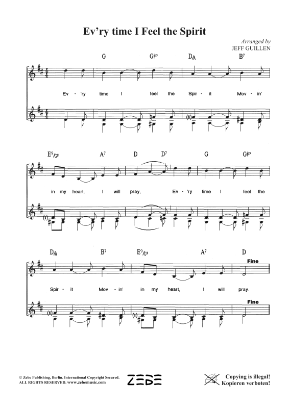Produktgalerie: Seite 1 von 4 Ev´ry Time I Feel the Spirit, , Frauenchor SAA