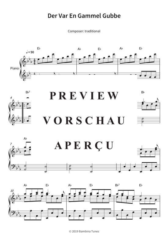 Produktgalerie: Seite 4 von 5 Der Var En Gammel Gubbe , , Klavier Solo