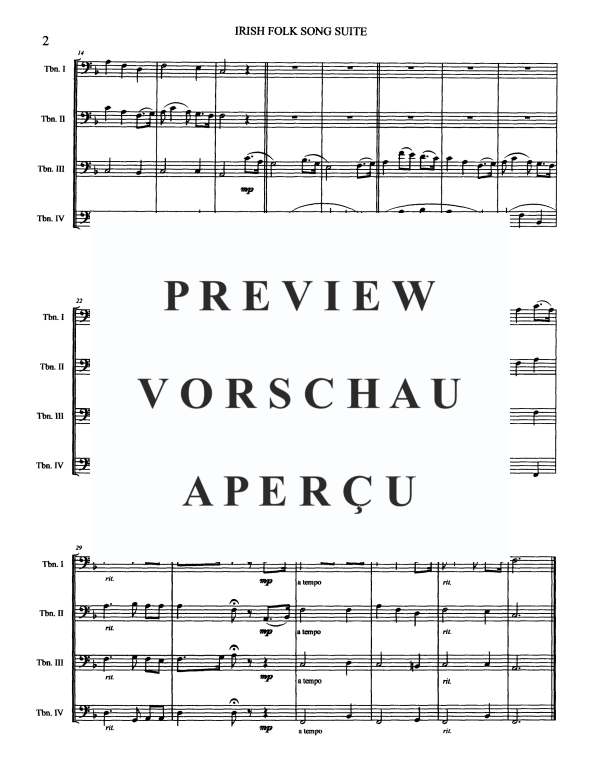 Produktgalerie: Seite 4 von 11 Irish Folk Song Suite, , Posaunen Quartett