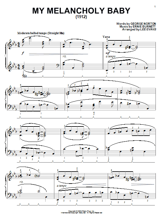 Product gallery: Page 1 of 1 My Melancholy Baby, Ernie Burnett