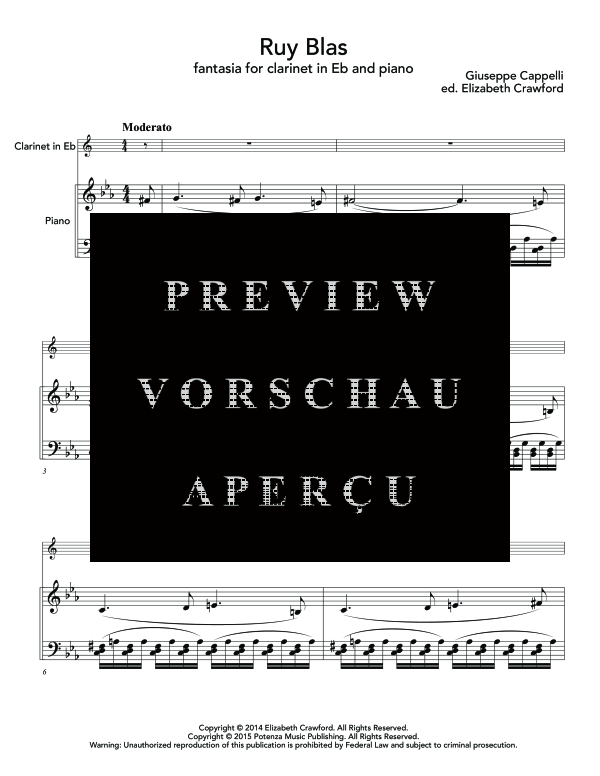 Product gallery: Page 5 of 11 Fantasia di Ruy Blas, , (clarinet in Bb and piano)