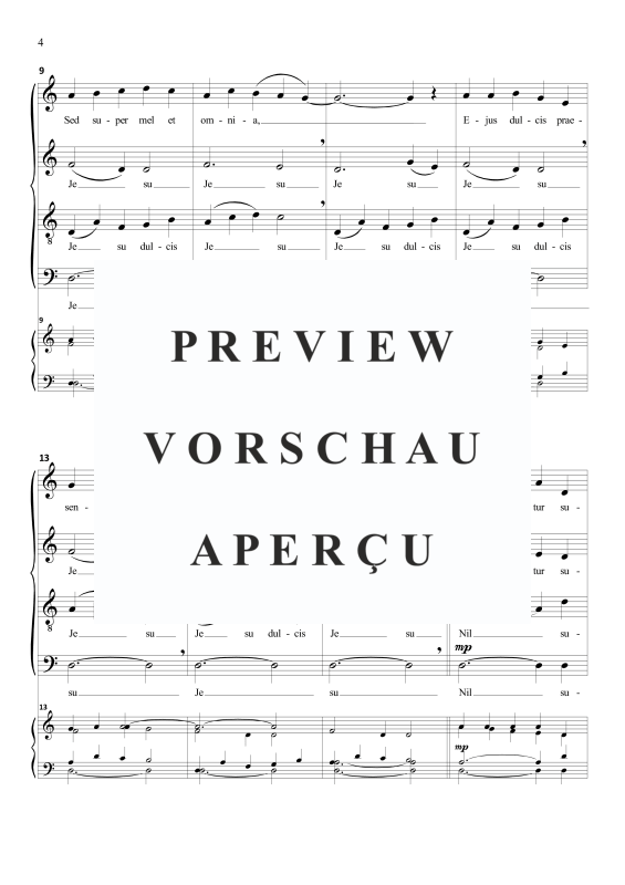 Produktgalerie: Seite 5 von 11 Jesu dulcis memoria (motet on Gregorian theme), , Gemischter Chor