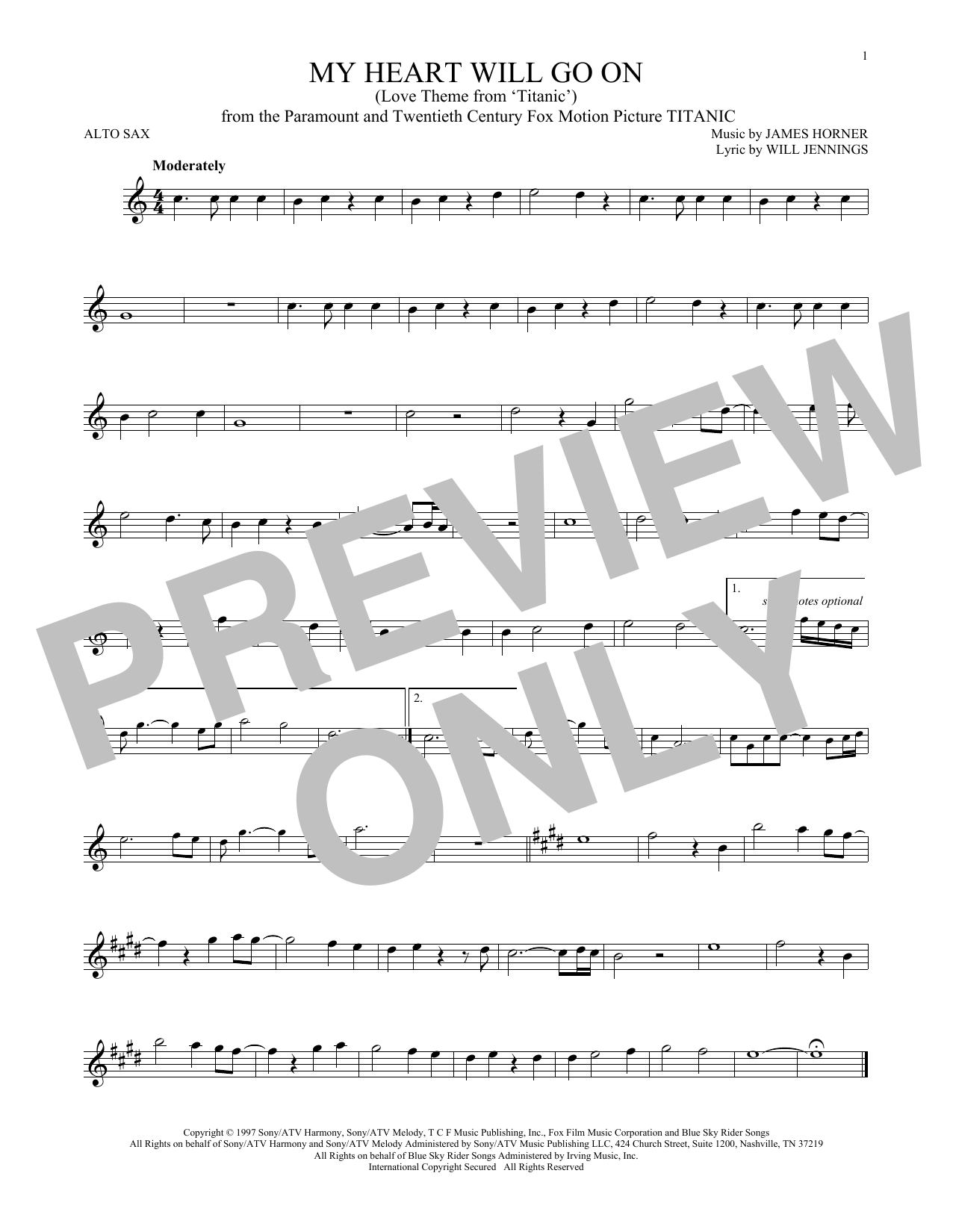 Product gallery: Page 1 of 1 My Heart Will Go On (Love Theme From 'Titanic'), Celine Dion