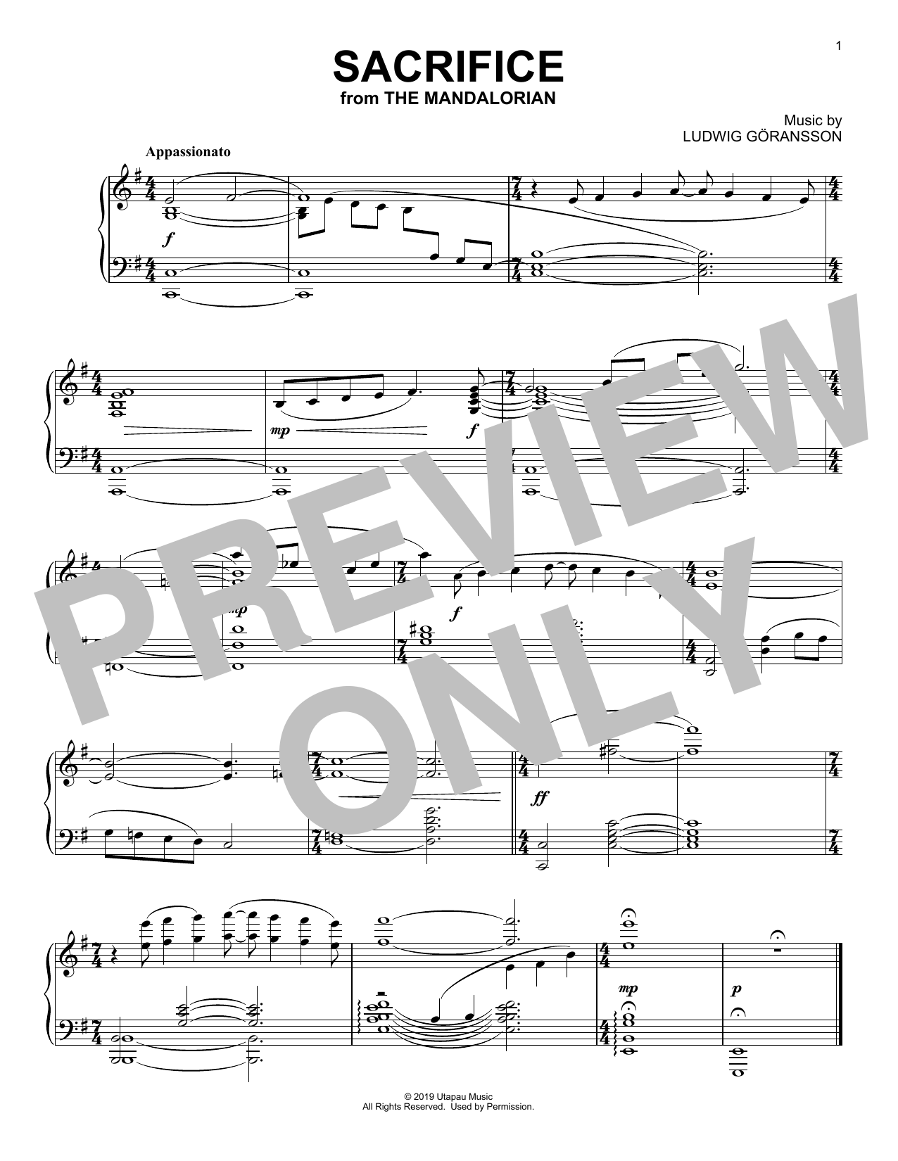 Produktbild zu: Sacrifice (from Star Wars: The Mandalorian)