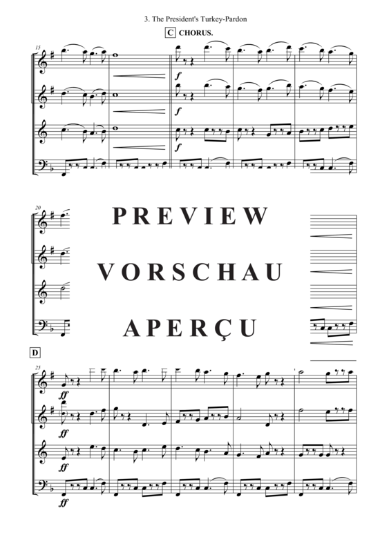 Produktgalerie: Seite 3 von 4 The President´s Turkey-Pardon , , (Blechbläser Quartett)