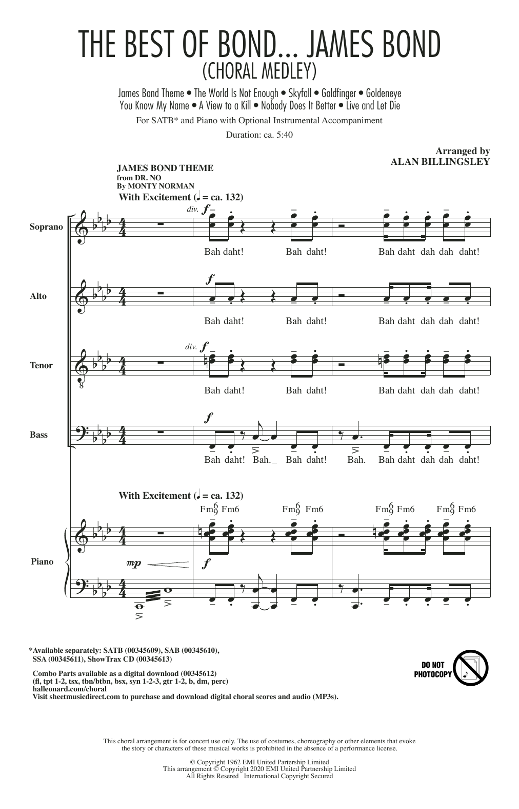 Product picture to: The Best of Bond... James Bond (Choral Medley)