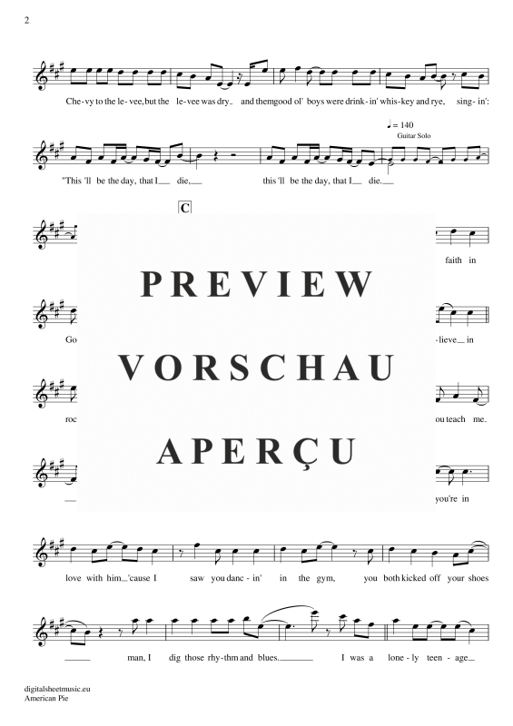 Product gallery: Page 3 of 8 American Pie , Mc Lean, Don, Tenor Saxophone