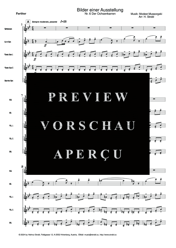 Produktgalerie: Seite 3 von 11 Der Ochsenkarren, , Saxophon Quintett