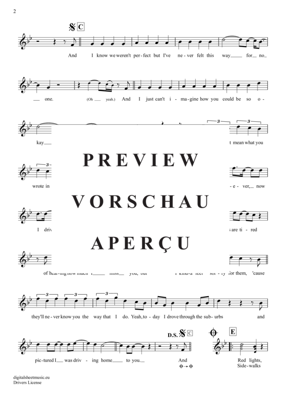 Product gallery: Page 3 of 4 Drivers License , Rodrigo, Olivia, (transverse flute)