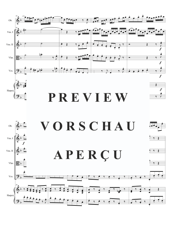 Produktgalerie: Seite 4 von 11 Oboen Konzert in F-DUr BWV 1053, , Gemischtes Ensemble Oboe, Streicher und Cembalo BC