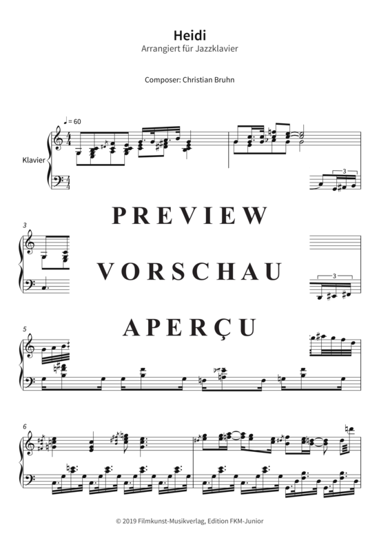 Product gallery: Page 4 of 6 Heidi - Arrangiert für Jazzklavier , , Piano Solo