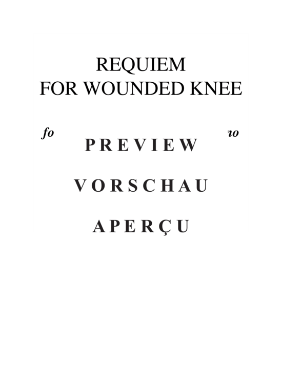 Produktgalerie: Seite 3 von 21 Requiem for Wounded Knee , , (2x Tuba + Klavier + Erzähler)