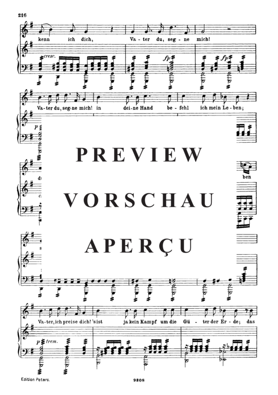 Product gallery: Page 4 of 5 Gebet wâhrend der Schlacht D.171, , High Voice and Piano