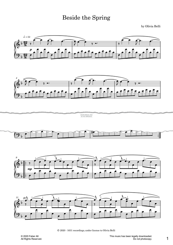 Produktgalerie: Seite 1 von 1 Beside The Spring, Olivia Belli, Klavier