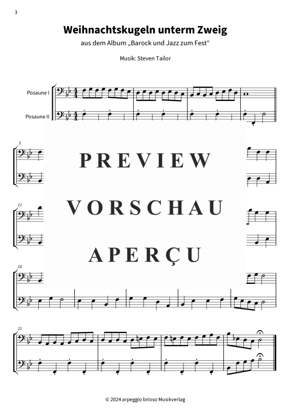 Product gallery: Page 5 of 7 Weihnachtskugeln unterm Zweig - aus dem Album Barock und Jazz zum Fest, , (Duet 2x trombone)