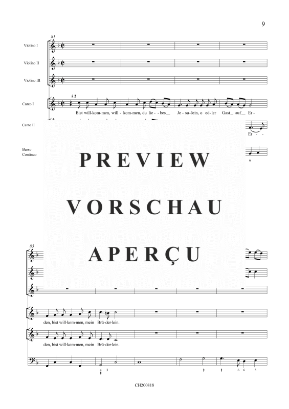 gallery: Freuet euch, ihr Gerechten - Motetto Concertato auf das Weihnachtsfest, , (Gemischtes Ensemble 8 Stimmen, 3 Violinen, 3 Trombonen und BC)