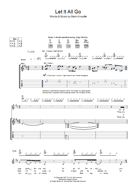 Produktgalerie: Seite 1 von 1 Let It All Go, Mark Knopfler, Gitarre
