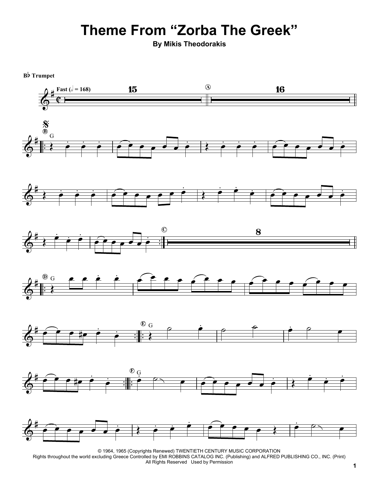 Produktgalerie: Seite 1 von 1 Theme From "Zorba The Greek", Herb Alpert, Trompete