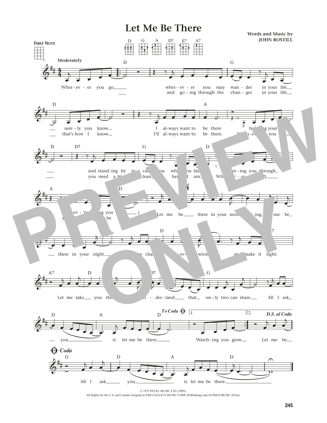 Product gallery: Page 1 of 1 Let Me Be There (from The Daily Ukulele) (arr. Jim Beloff), Elvis Presley