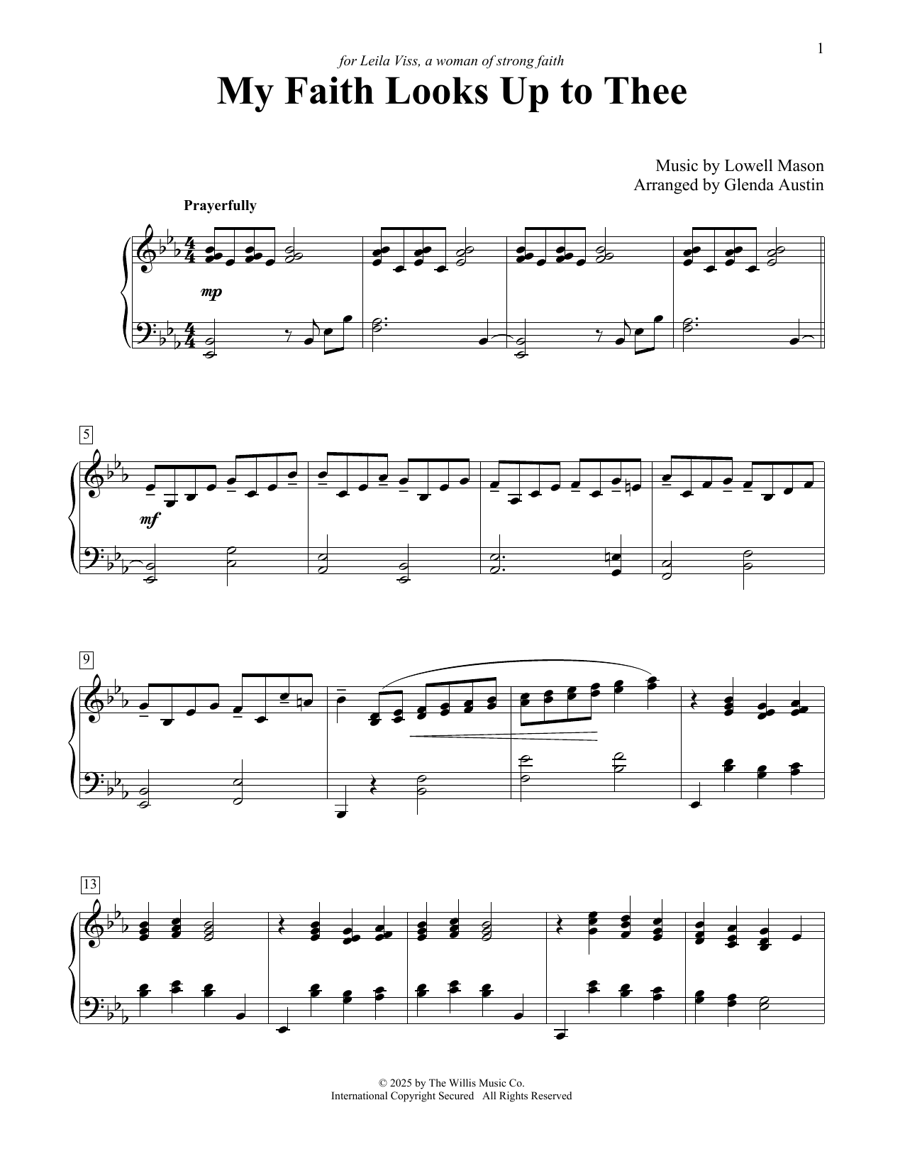 Produktbild zu: My Faith Looks Up To Thee (arr. Glenda Austin)