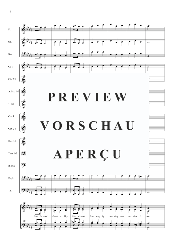 Produktgalerie: Seite 9 von 11 Great is thy faithfulness, , Gemischter Chor und Concert Band
