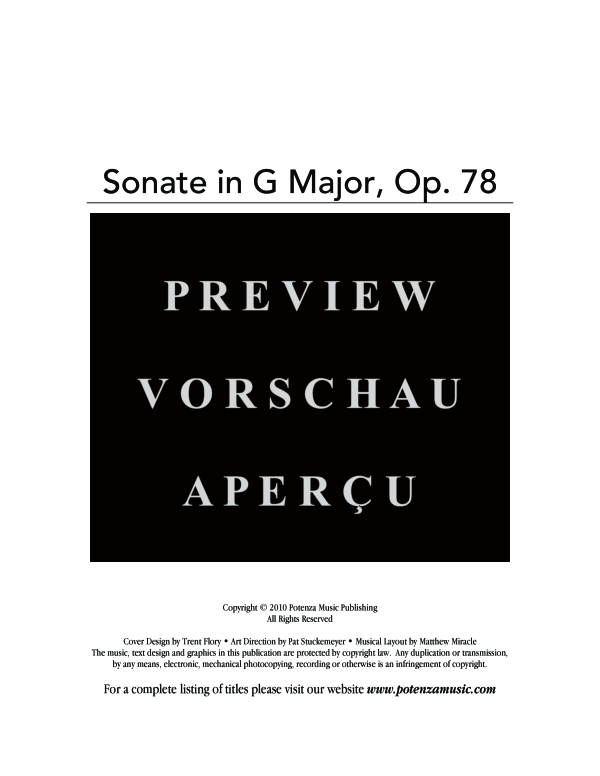 Product gallery: Page 3 of 11 Sonate in G Major, Op. 78, , (clarinet in Bb and piano)