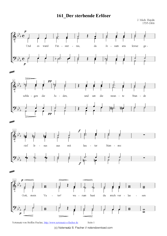 Product picture to: Der sterbende Erlöser  J. Mich. Haydn 1737-1806 
