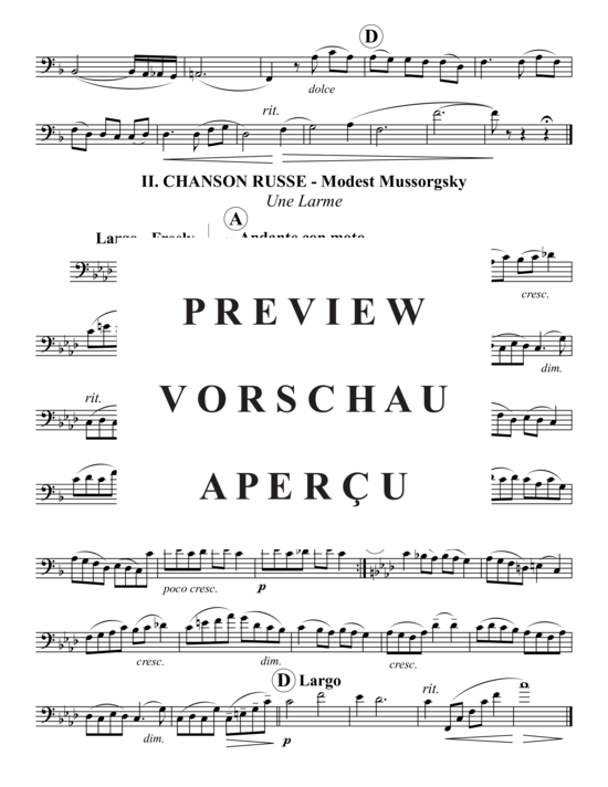 gallery: Zwei russische Lieder , , (Bariton/Posaune + Klavier)