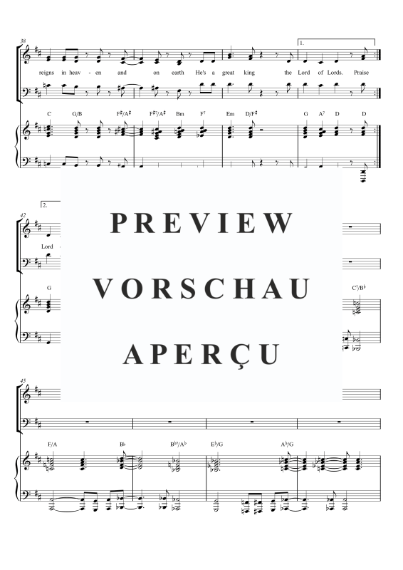 gallery: Great King, , Gemischter Chor SAB, Solo und Klavier