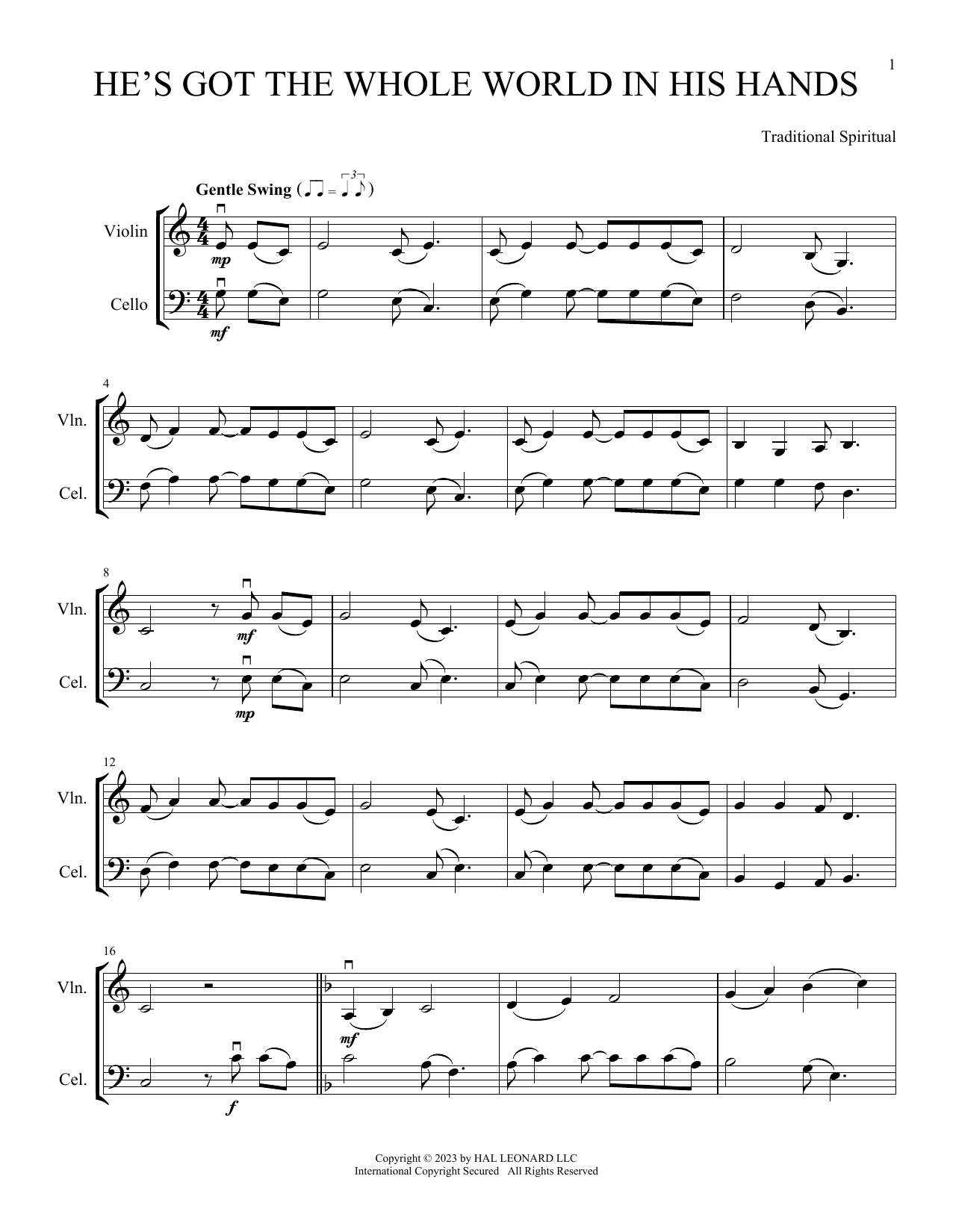 Produktgalerie: Seite 1 von 1 He's Got The Whole World In His Hands (arr. Michelle Hynson), Traditional Spiritual