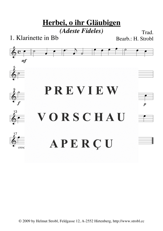 gallery: Adeste Fideles, , Klarinettenquartett